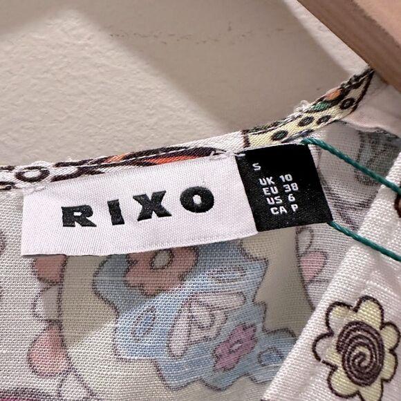 Rixo Dada Dress Woodstock Cream Multi - Picture 15 of 16